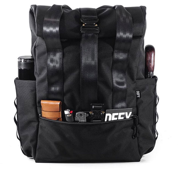 Defy Verbockel Rolltop Backpack with external pocket